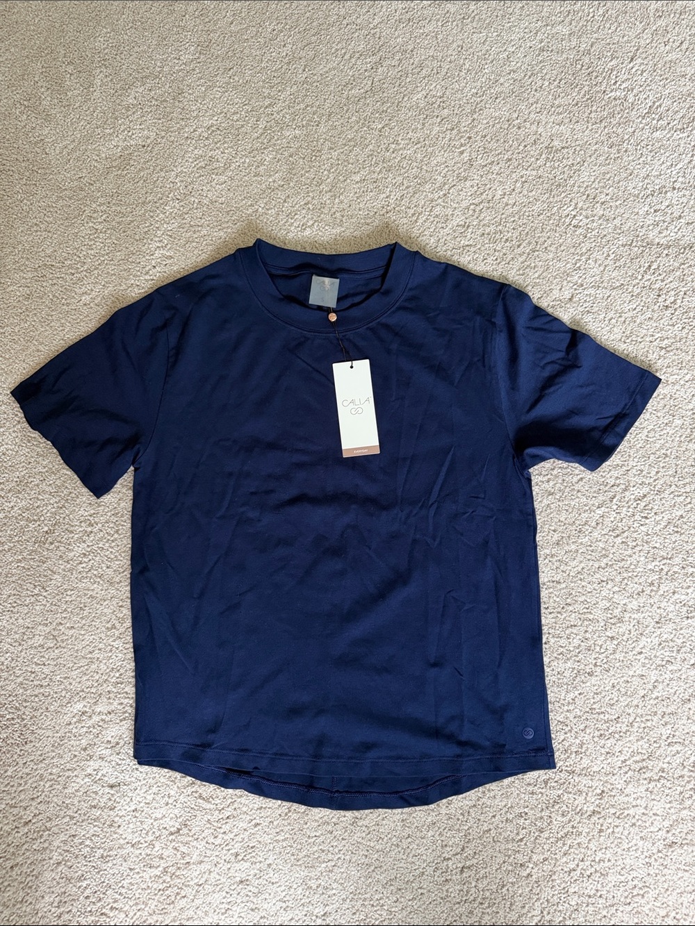 CALIA by Carrie Underwood Navy Short Sleeve Crewneck Everyday Tee